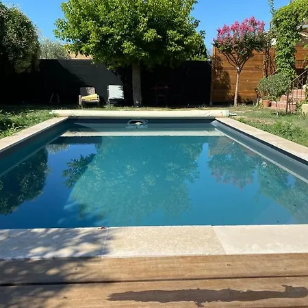 Gite Lou Sabai Au Pied Des Dentelles De Montmirail, Piscine Partagee Aubignan Exterior foto